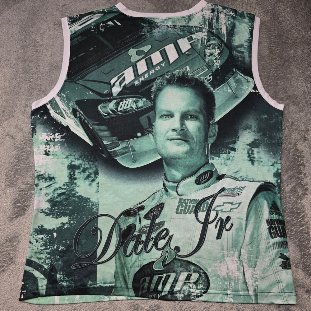 Chase Authentics Dale Earnhardt Jr 88 NASCAR Racing Tank Top Women 2XL Green NWT - Picture 2 of 8